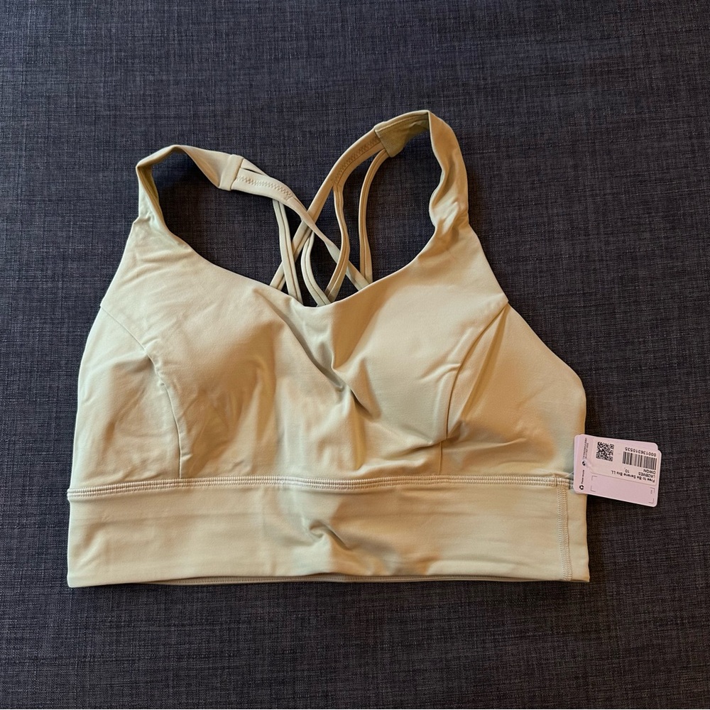 NWT Lululemon Free to Be Serene longline bra, Dew Green, sz 10